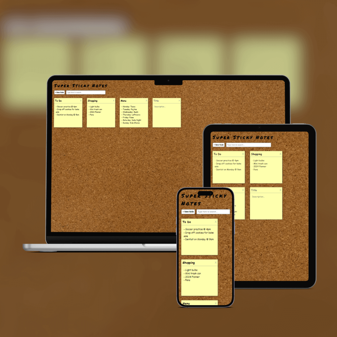 Sticky Notes App preview